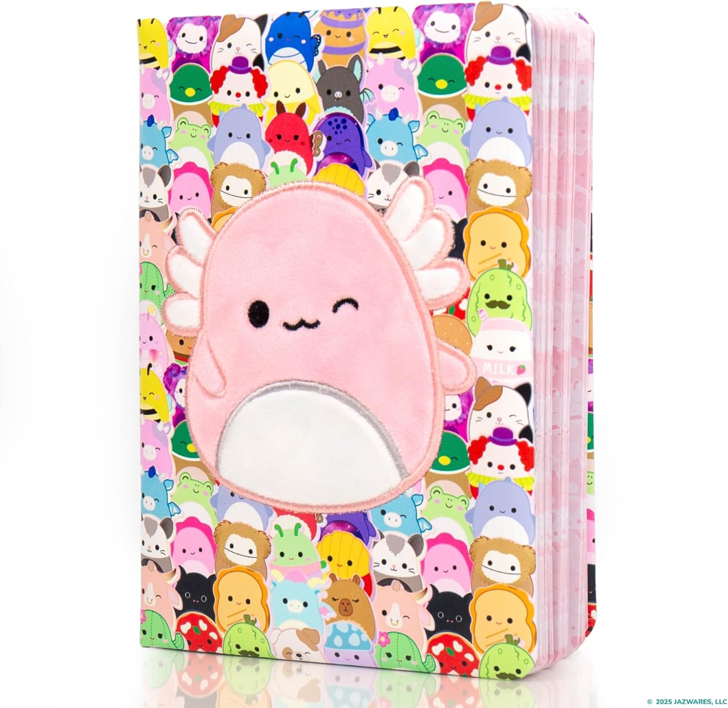 Squishmallows Archie the Axolotl squishy hardcover journal front view