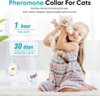 Waterproof calming cat collar showing the breakaway safety buckle