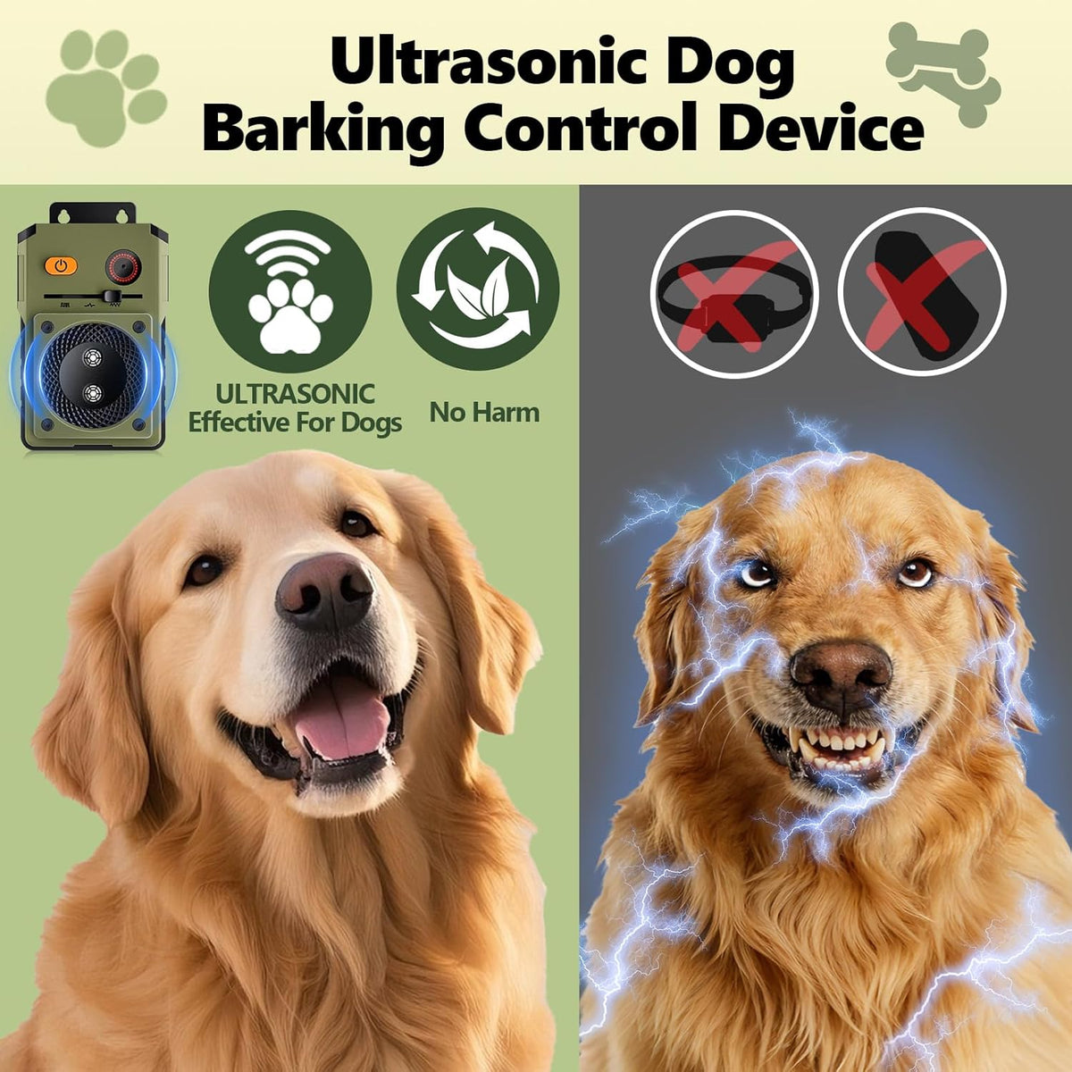 Djnfgq anti barking device charging port and indicator light