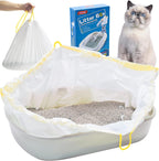 KONE Cat Litter Box Liners, 14 Count Jumbo Extra Durable Large Drawstring Kitty Litter Pan Bags Cat Waste Litter Bags Pet Supplies 36" x 18" - Image 9