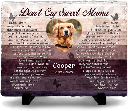 Personalized Cat Memorial Stone, Headstones Gift for Cat Lovers, Loss of Sympathy Gifts with Customizable Photo Prints, Name, Years, Background Color - Image 15