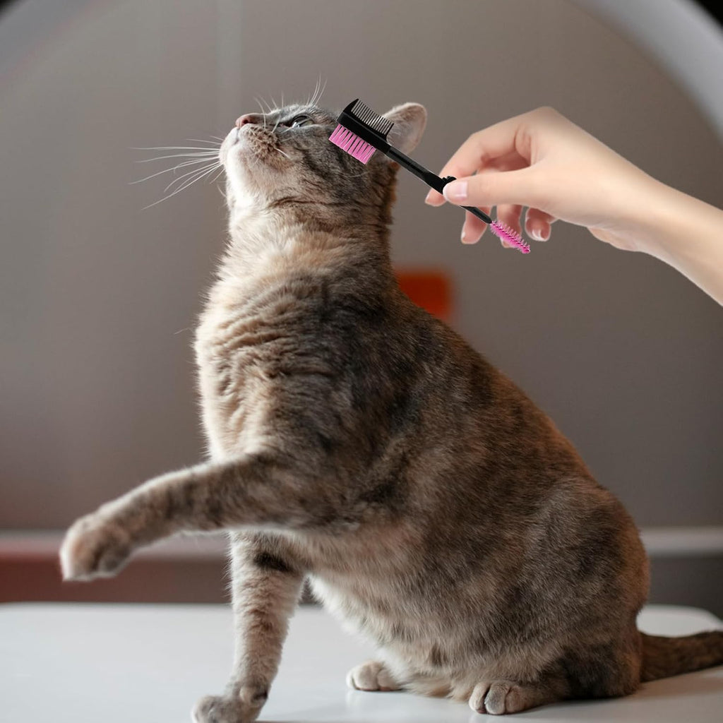 Abeillo pet face grooming brushes showing dual heads