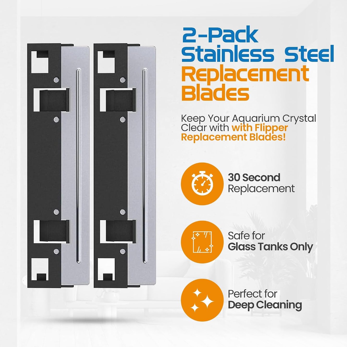 Close-up of the corrosion-resistant edge on the glass cleaning accessory.