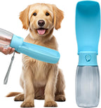 Dog Water Bottle, Travel Puppy Water Bowl, Leak Proof Portable Puppy Water Dispenser, Foldable Dog Water Bottle for for Pets Outdoor Walking, Hiking, Travel, Food Grade Plastic - 19oz Blue - Image 10