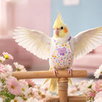 Bird Diapers with Flying Leash, Bird Harness Flight Suits Diapers Parrot Nappy with Waterproof Inner Layer Cute Urine Wet Suit Costume for Cockatiel Conure Budgie Macaw Parakeet-Blue,L - Image 8