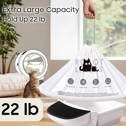 AWoHH 120 pack cat litter box liners tear resistant test demonstration