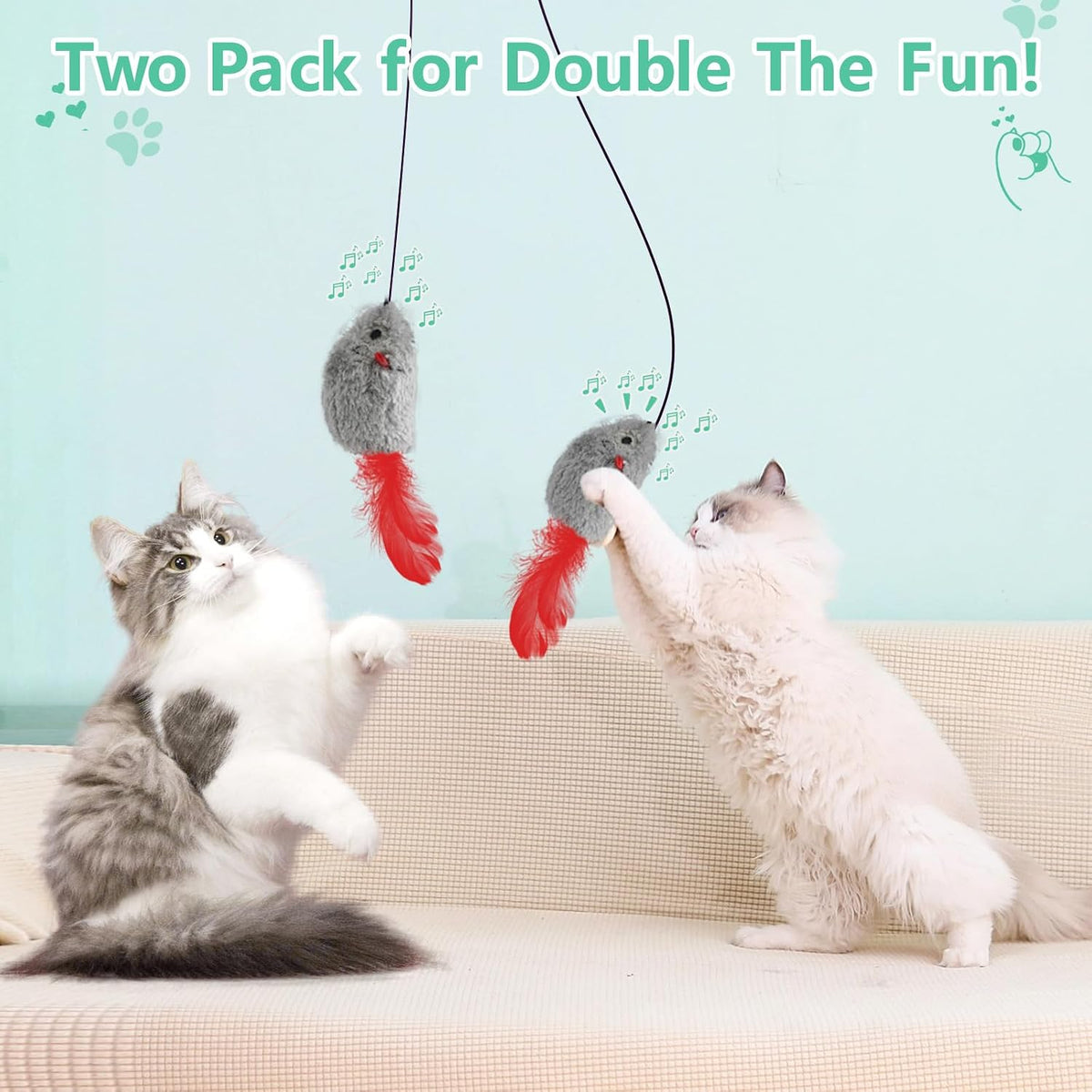 FYNIGO indoor cat boredom relief toy installed securely on a wall using the transparent suction cup.