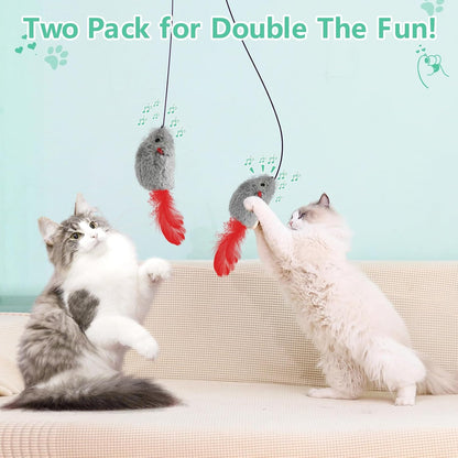 FYNIGO indoor cat boredom relief toy installed securely on a wall using the transparent suction cup.