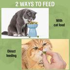 Close up of KieTeiiK cat grass chewable teething stick for oral hygiene