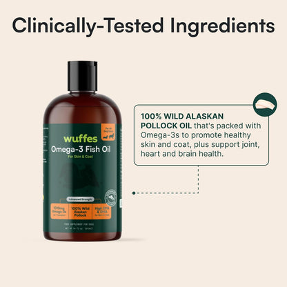 Wuffes 16 ounce natural EPA and DHA fatty acids liquid supplement