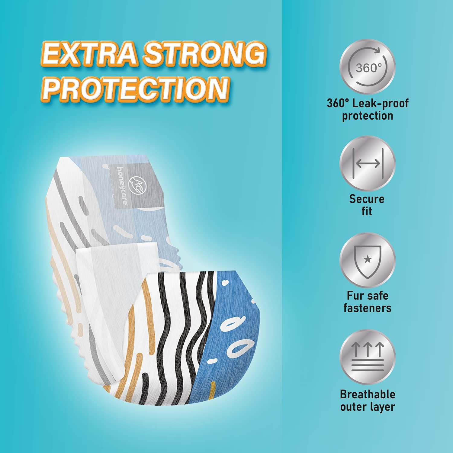 HONEY CARE pet training belly band 360 degree leak proof protection