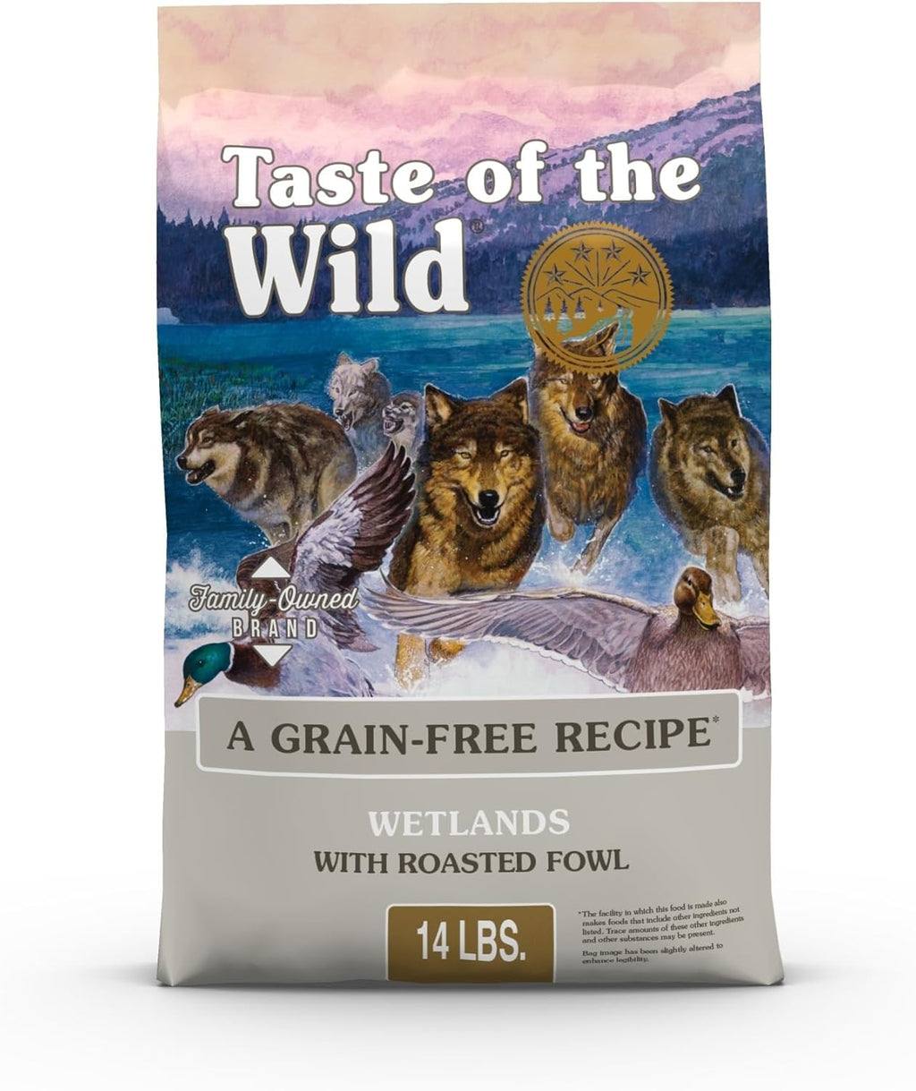 Taste of the Wild Wetlands Adult High Protein Grain-Free Recipe with Roasted Fowl Dry Dog Food 28lb - Image 11