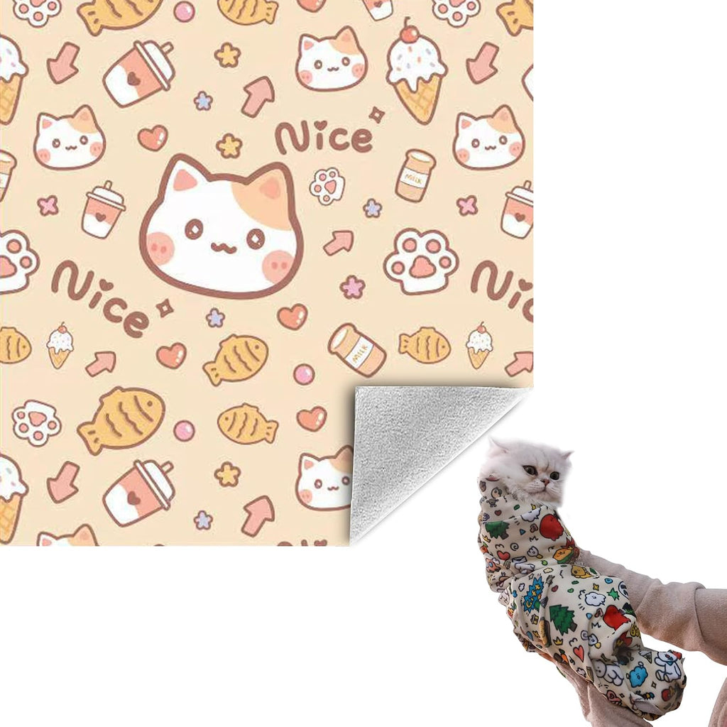 27.6" Cat Grooming Wrap Cat Wrap for Cutting Nails Cat Restraint for Nail Clipping Cat Swaddle Wrap Cat Burrito Wrap L(Within 15lbs) Anti-Scratch Anti-Escape Multifunctional Pet Tool - Image 12