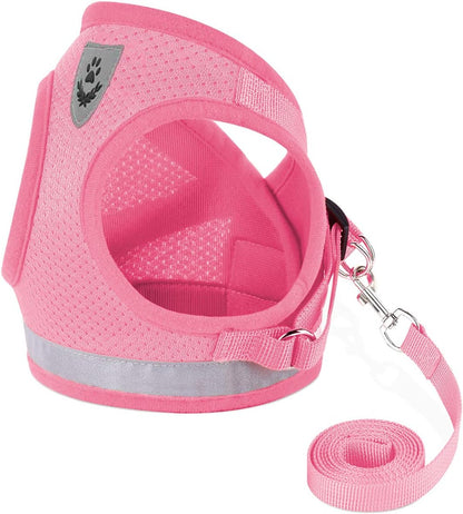 Cat Harnesses and Puppy Harness with Leashes Set, Escape Proof Cat Harness, Adjustable Reflective Soft Mesh Vest Fit Puppy Kitten Rabbit Ferrets's Outdoor Harness - Image 10