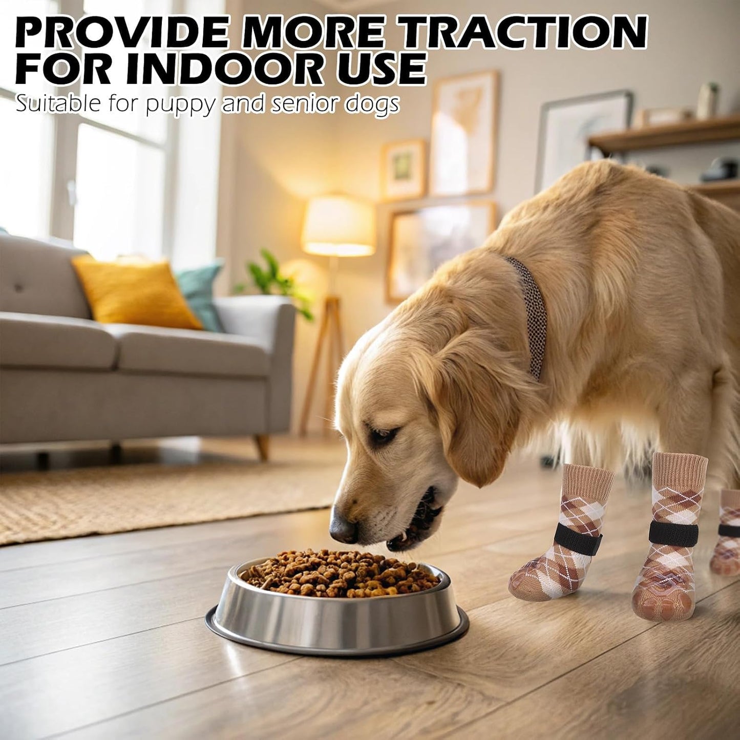 Comparison of different sizes of Expawlorer anti slip dog socks