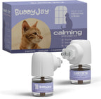 Buddyjoy Cat Calming Diffuser Refills front view package showing two plug-in diffusers and two pheromone bottles.