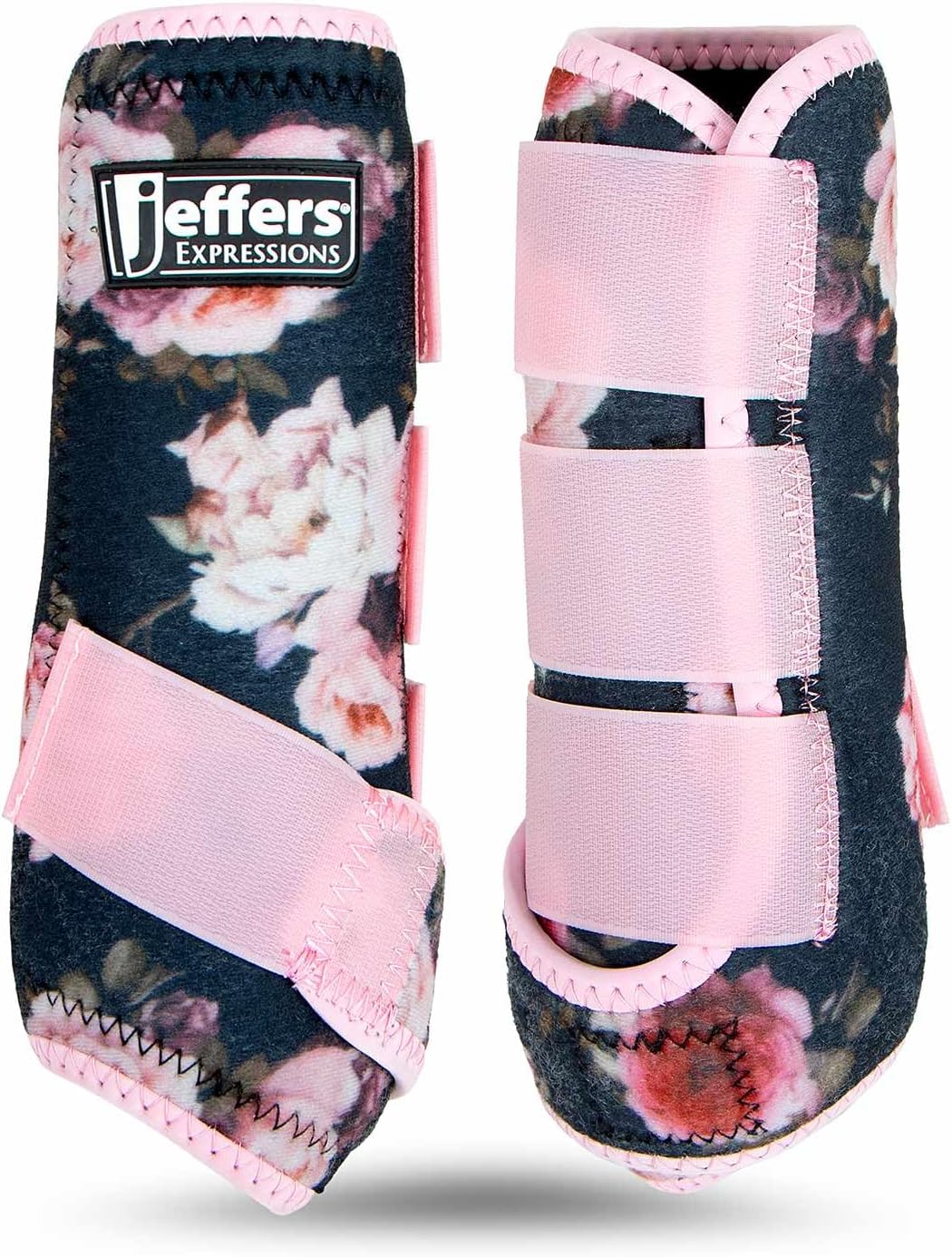 Jeffers Expression Protective Horse Boots, 1 Pair, Medium - Safe Neoprene Leg Guards, Durable Strap Closures, Front & Hind Support, Equestrian Accessories for Travel & Riding - Bisbee Blue - Image 9