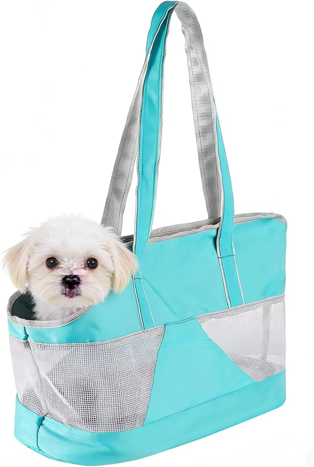Ibluelover dog purse carrier front view for small dogs