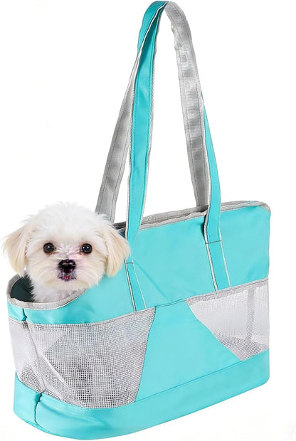Ibluelover dog purse carrier front view for small dogs