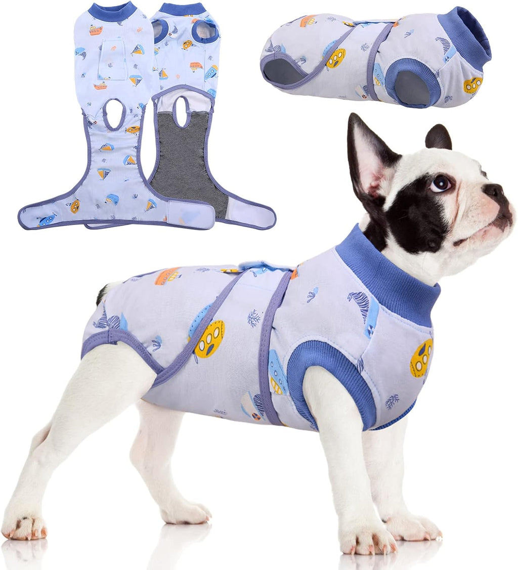 FUAMEY Recovery Suit for Dogs After Surgery,Soft Breathable Dog Bodysuit E-Collar & Cone Alternative Surgical Suit,Male Female Dog Neuter Spay Suits Anti Licking Wounds Onesie Rose Stripes L - Image 14