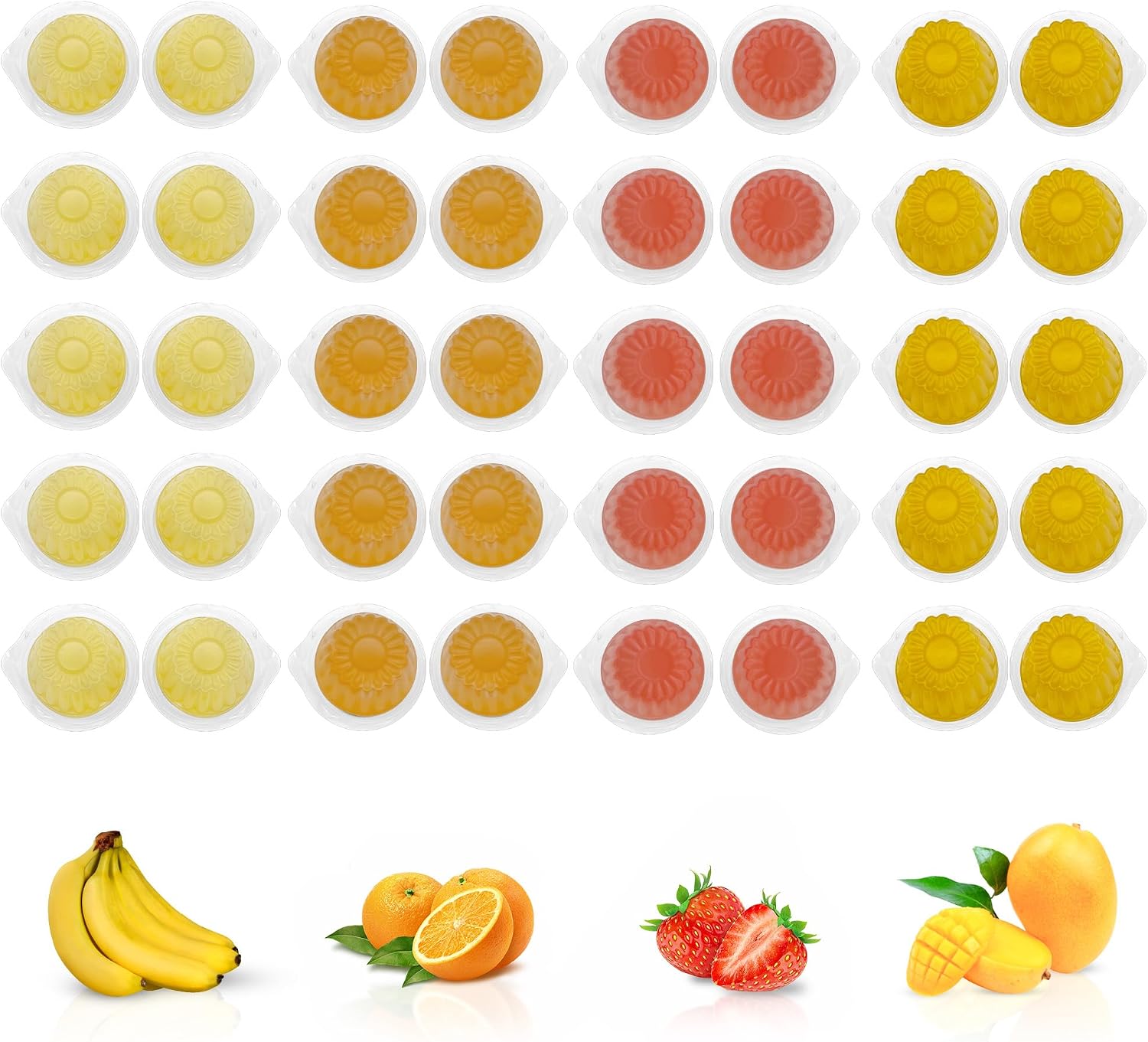 Snout and Shell Pet Jelly Pods Variety Pack front view showing forty fruit nectar cups for small animals.