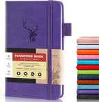 molekaus Password Book with Alphabetical Tabs Small Password Keeper with Extra Password Space to Change Password. Password Notebook for Home or Office for Internet Log In, 6.1 * 3.7in Orange - Image 13