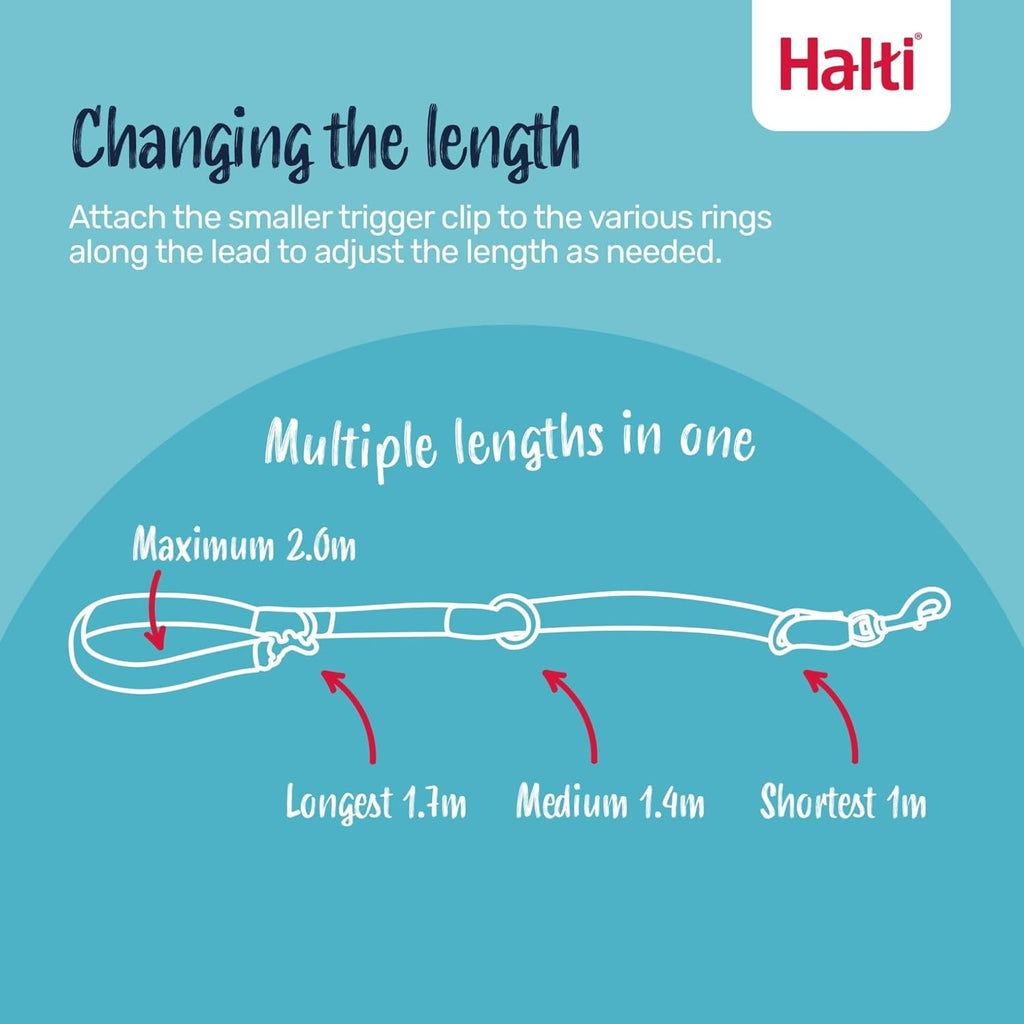Adjustable padded straps of Halti dog harness