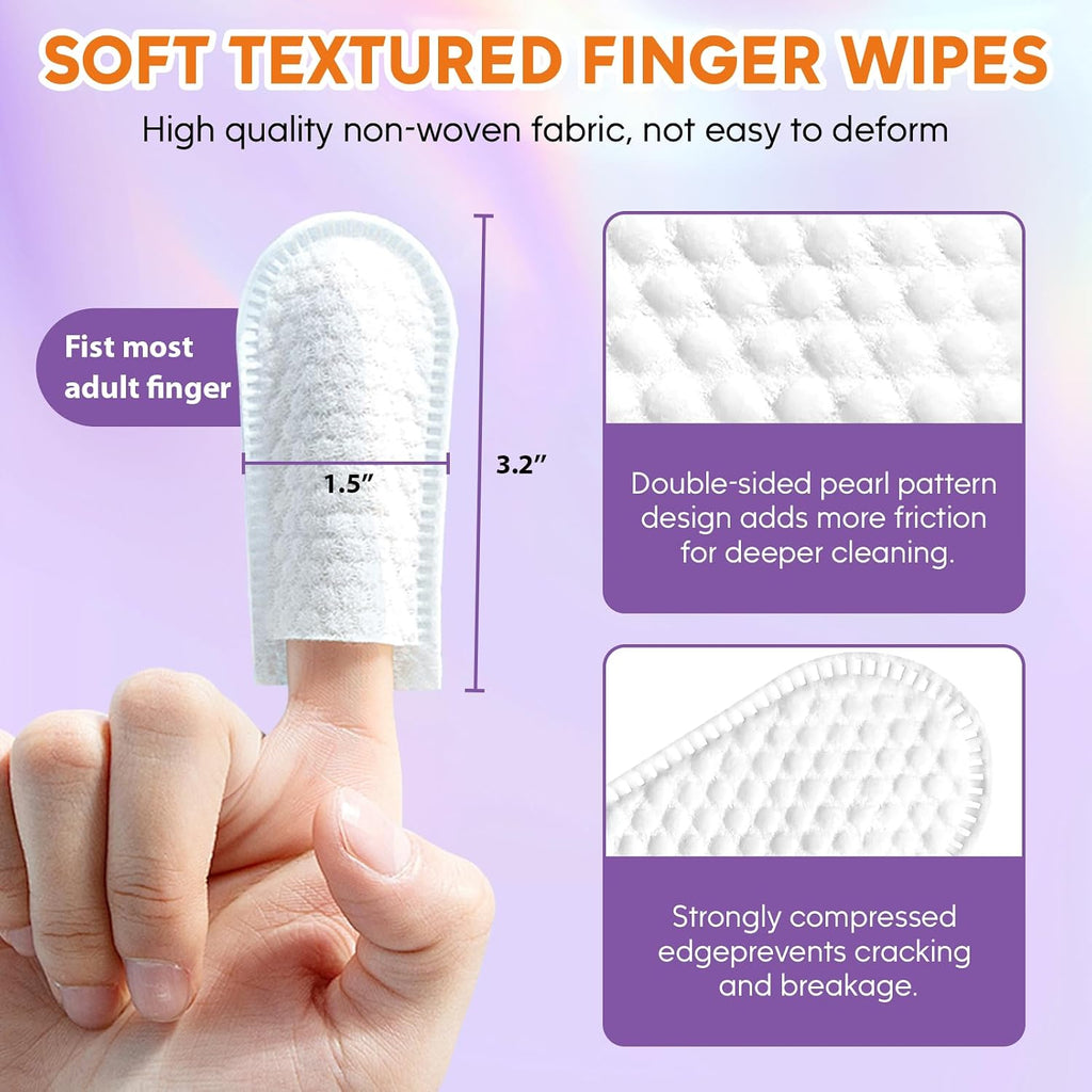 Close up of textured pet ear cleaning wipe