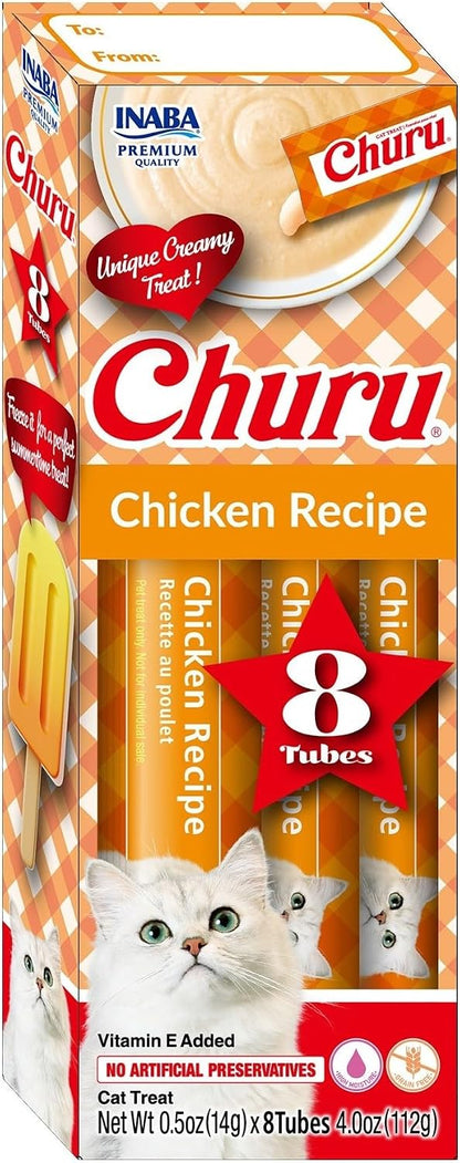 INABA Churu Lickable Pure Natural Cat Treats Gift Box - Salmon Recipe, 32 Tubes (4 Gift Boxes of 8 Tubes Each) - Image 9