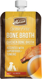 Merrick Grain Free Bone Broth, Premium Human Grade And Gluten Free Dog And Cat Food Topper Pouches, Chicken - 16 oz. Pouch - Image 12