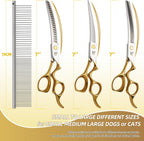 Citywish pet grooming scissors set showing safety rounded tips for secure dog trimming
