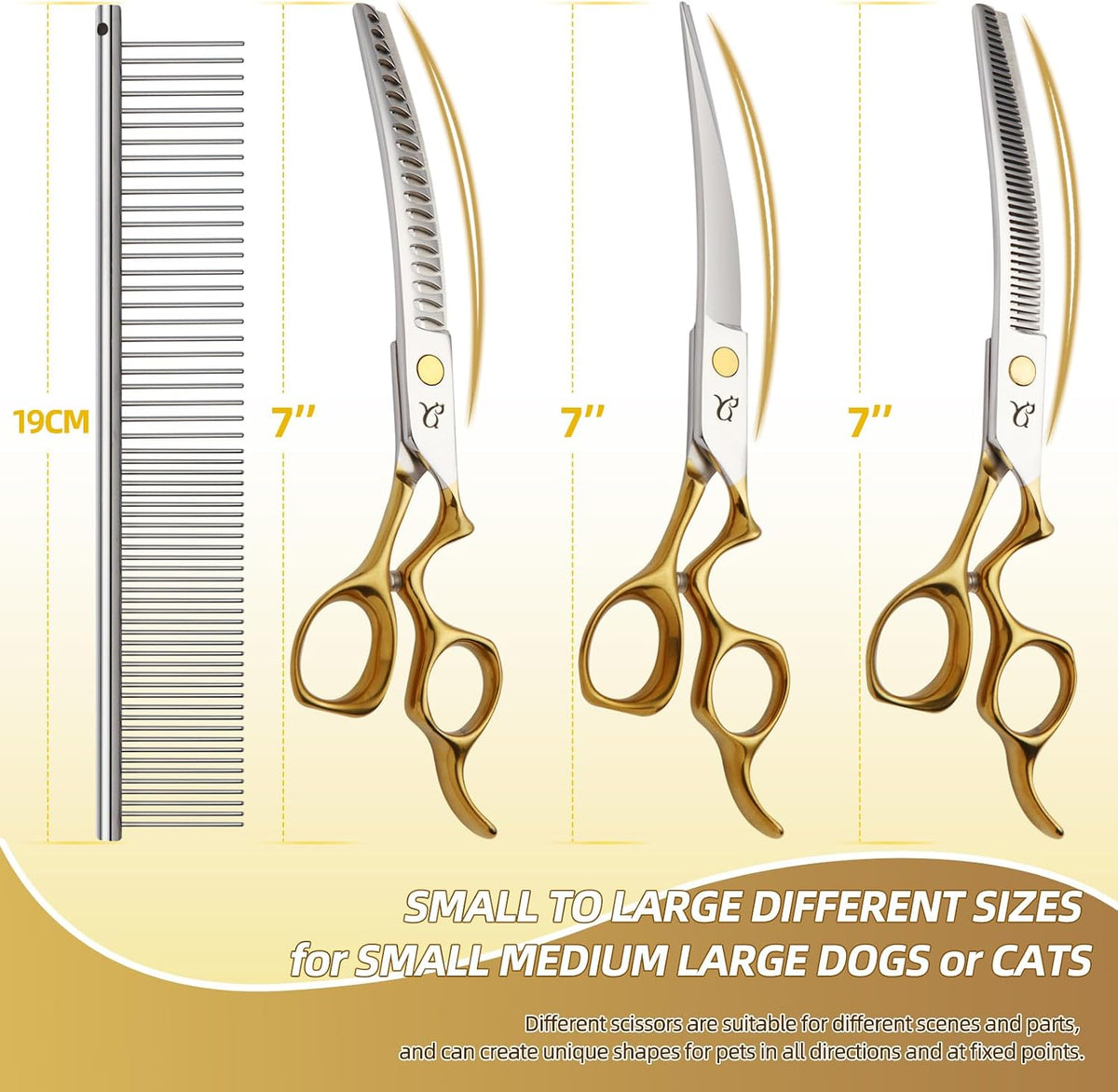 Citywish pet grooming scissors set showing safety rounded tips for secure dog trimming