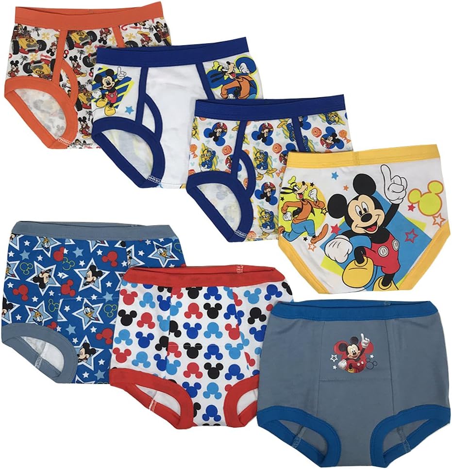 Disney Mickey Mouse potty training pants starter kit front view showcasing toddler underwear pack