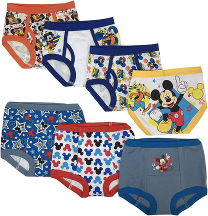 Disney Mickey Mouse potty training pants starter kit front view showcasing toddler underwear pack