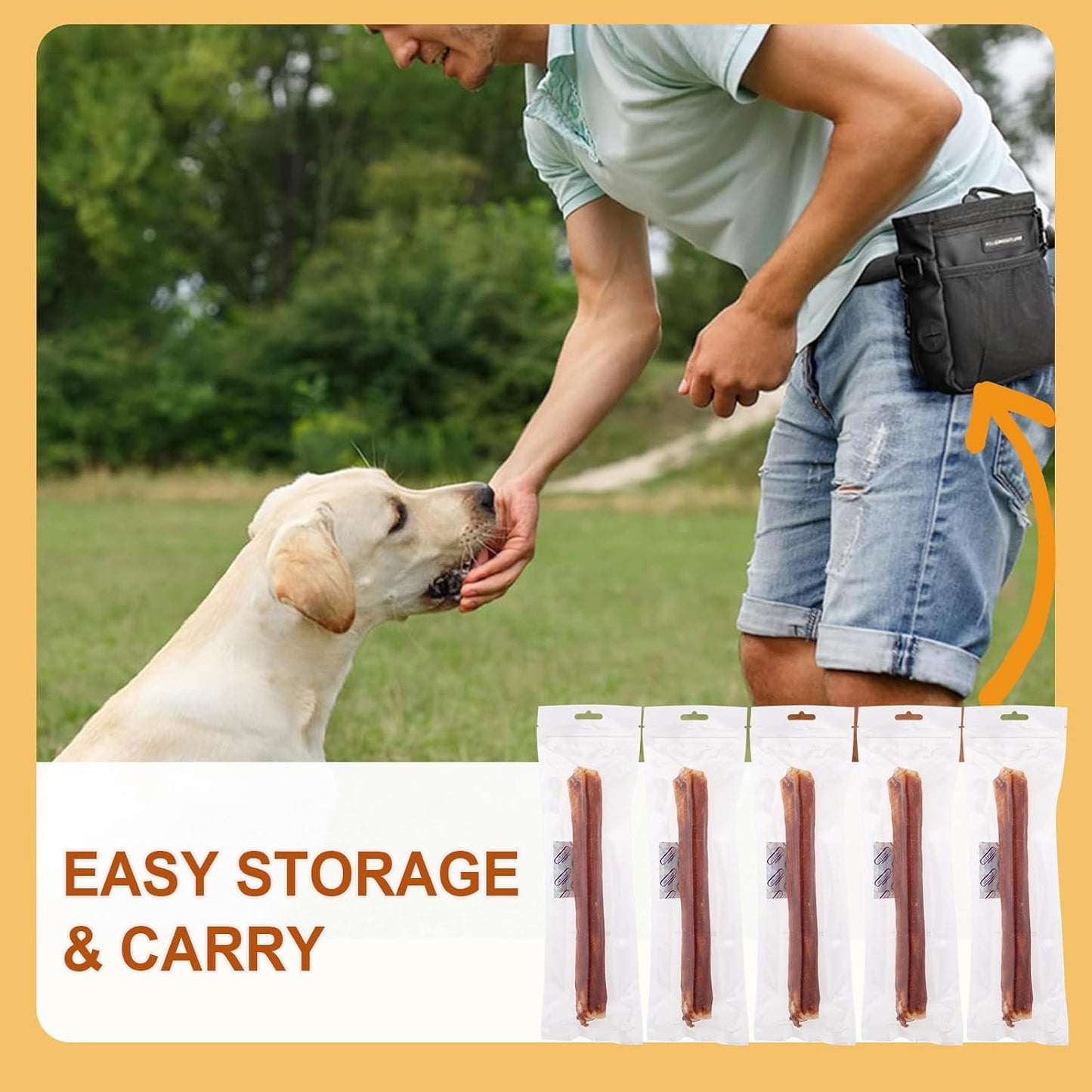 Premium collagen dog treats imported from the USA for large pets