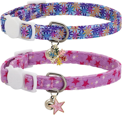 Giecooh imported breakaway kitten collars with charms detail view
