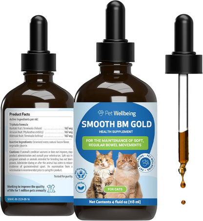 Pet Wellbeing Smooth BM Gold for Cats - Gentle Constipation Relief for Felines - Natural Herbal Supplement 2 oz (59 ml) - Image 10
