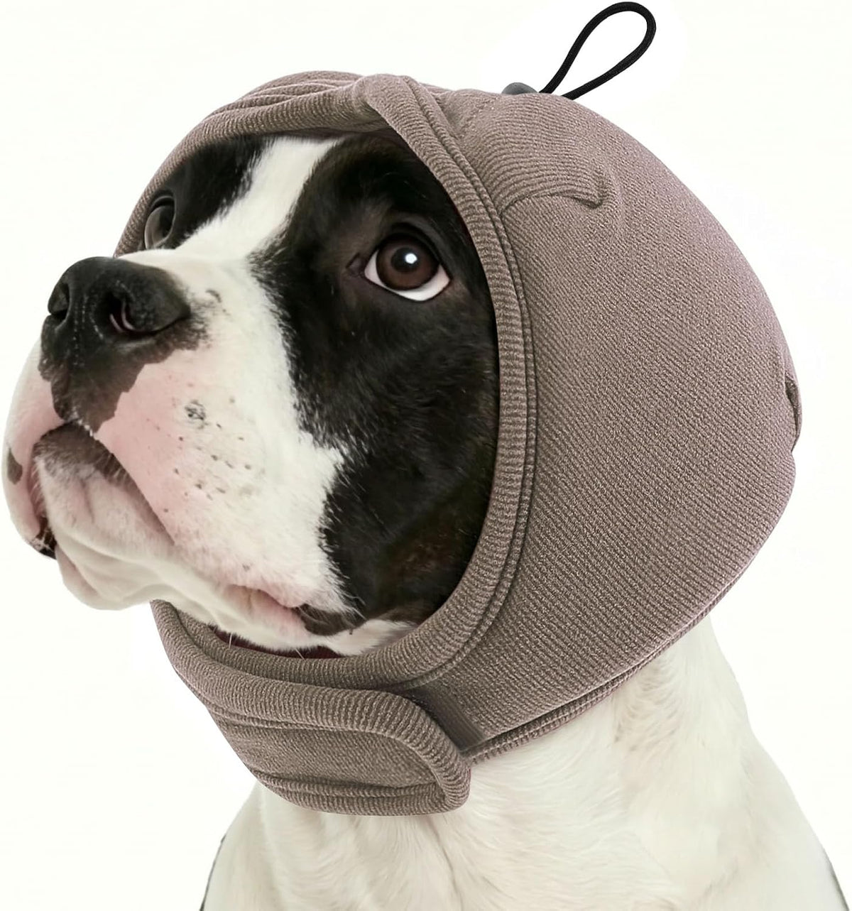 Dog Ear Wrap Noise Protection, No Shake Dog Muffs & Head Wrap, Thick Noise Cancelling Ear Cover for Anxiety Relief, Adjustable Calming Hoodie for Thunder, Firework, Hematoma, Grooming, Grey S - Image 11