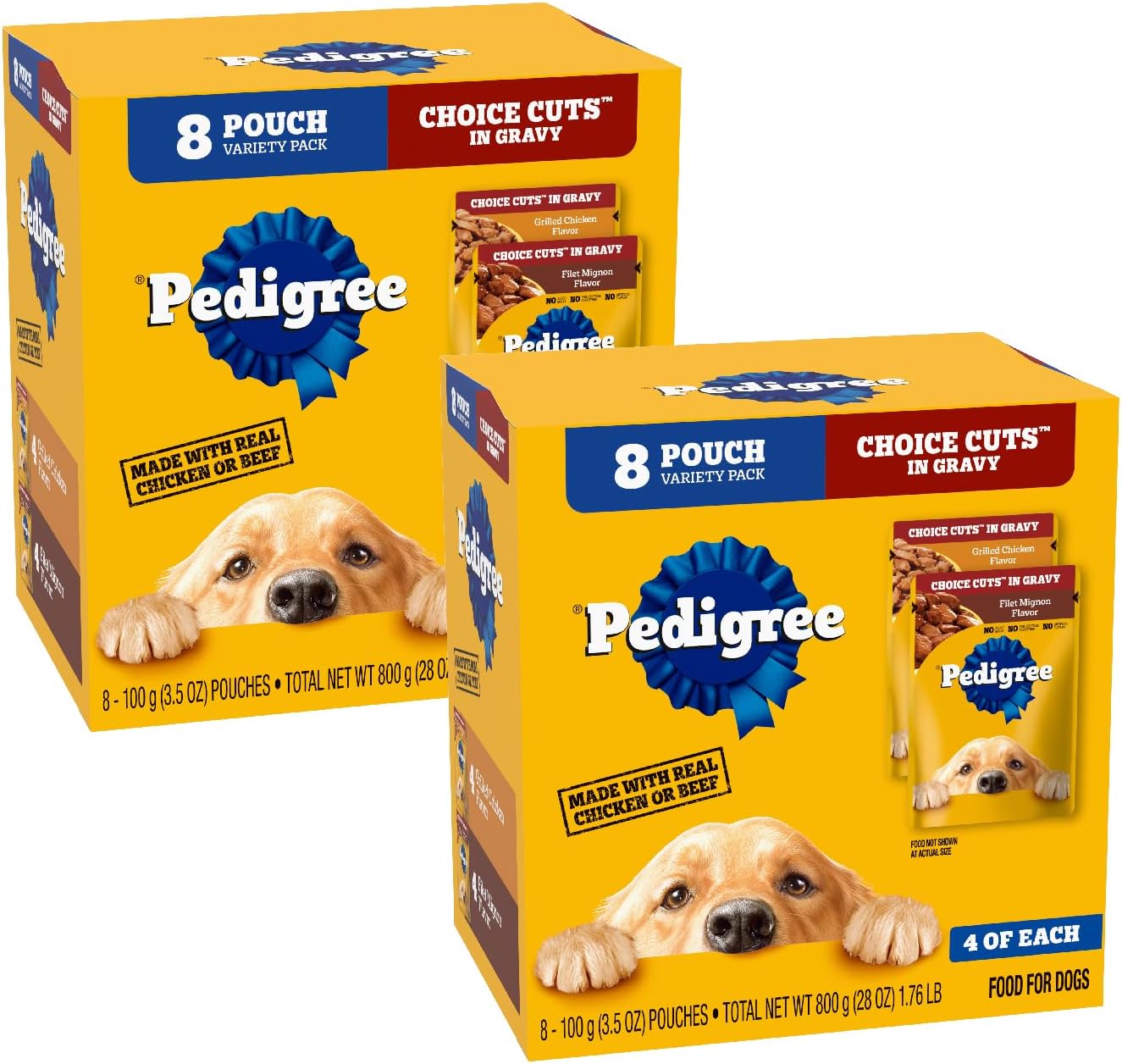 Pedigree Choice Cuts in Gravy Adult Wet Dog Food 30-Count Beef Flavor Variety Pack, 3.5 oz. Pouches - Image 12