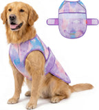KYEESE Dog Cooling Vest, Lightweight Dog Cooler Jacket, 3D Breathable Mesh Pet Cooling Shirts for Summer with Reflective Stripe, Sun Protection Pet T Shirt for Beach, Hiking, Walking, Purple, L - Image 9