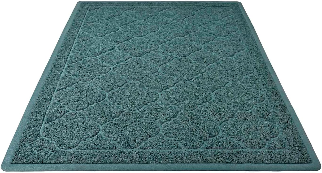 WePet Cat Litter Box Mat, Kitty Premium PVC Pad, Durable Trapping Rug, Phthalate Free, Urine-Resistant, Scatter Control, XXL 47 x 36 Inch, Grey - Image 12