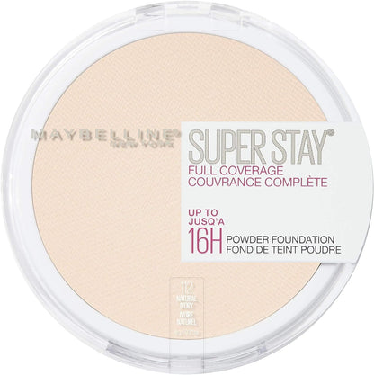 Maybelline New York face makeup powder packaging with shade details displayed