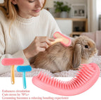 Two pieces rabbit grooming kit for managing seasonal shedding in guinea pigs and chinchillas