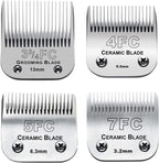 Audoc Detachable Dog Grooming Clipper Blades 4 piece kit front view