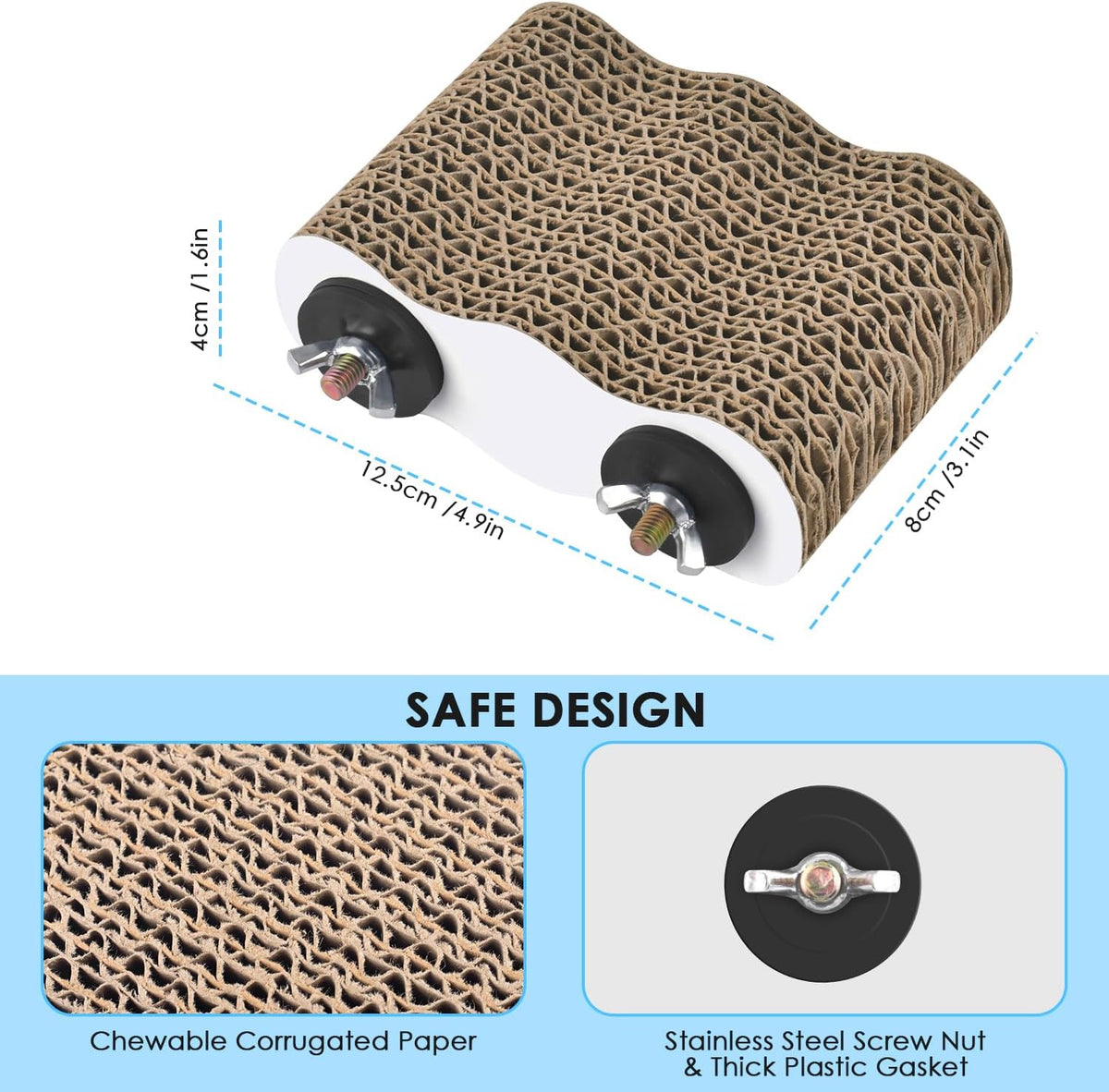 KATUMO bird cage stand showing corrugated paper texture
