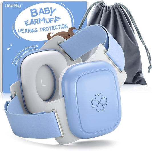 UseNiy Baby Ear Protection Earmuffs front view blue color