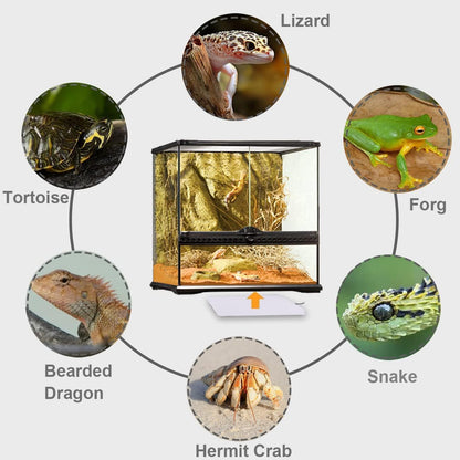 Top view of 6 by 8 inch reptile terrarium heat mat