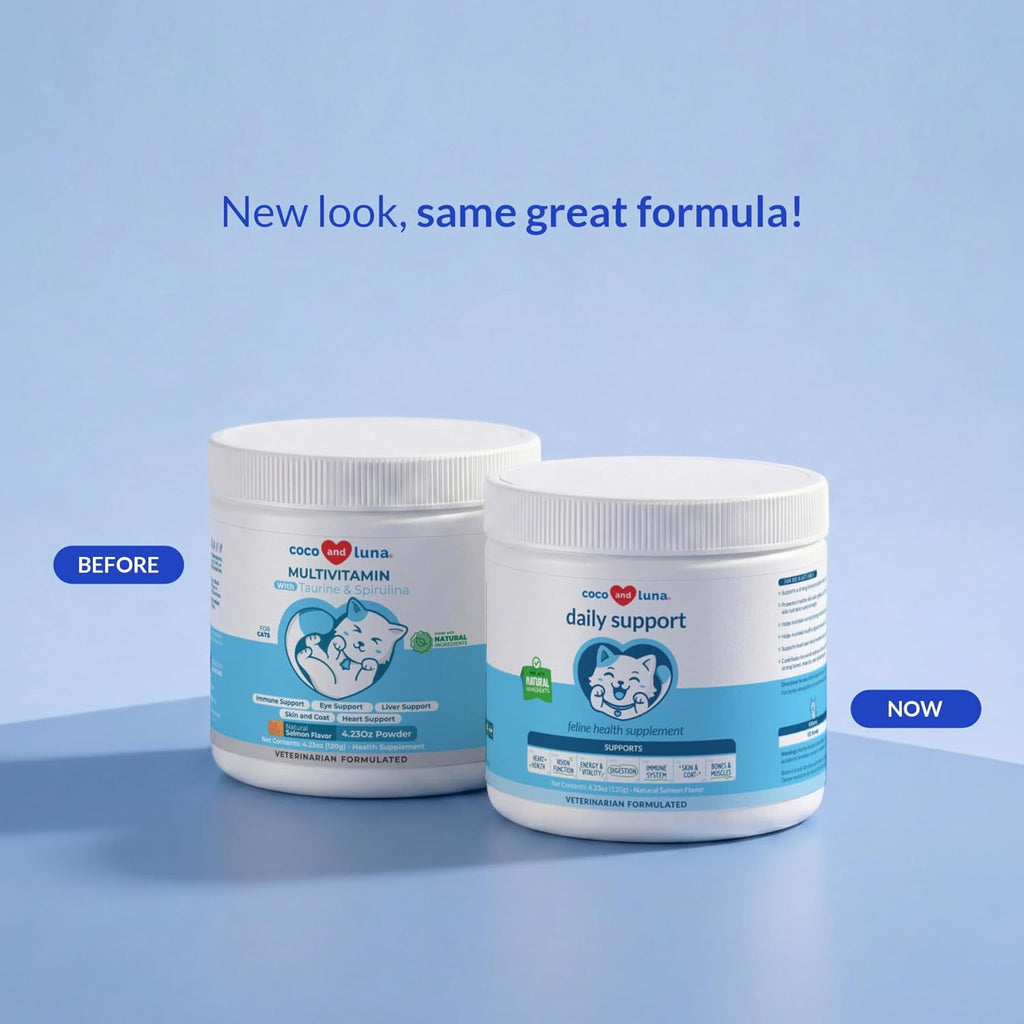 Close up of Coco and Luna cat supplement powder texture