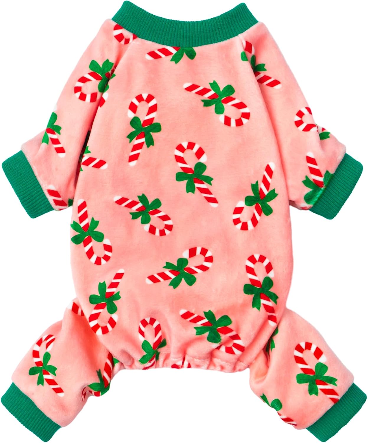 Fitwarm Christmas Dog Pajamas, Dog Winter Clothes for Small Dogs Boy Girl, Lightweight Velvet Pet Jammies, Red, Green, Large - Image 9