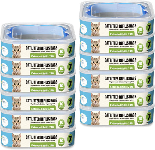 Zippland Cat Litter Refills Cartridge pack of 12 front view for odourless pet waste management.